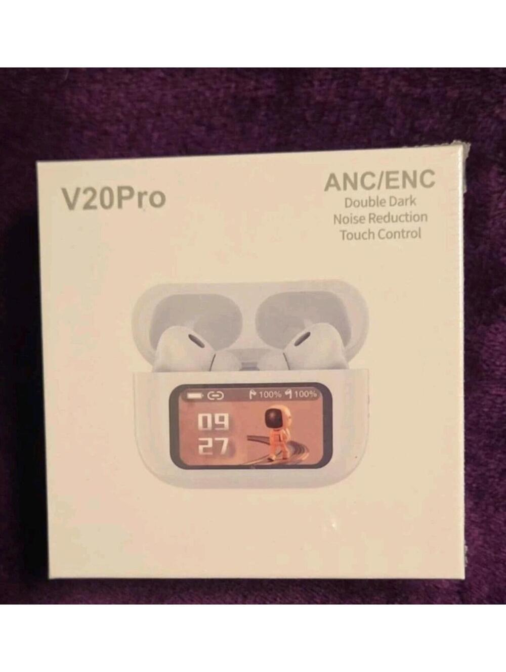 V20 Pro ANC/ENC Touch Screen Ear Buds Bluetooth Airpod Style Noise Reduction